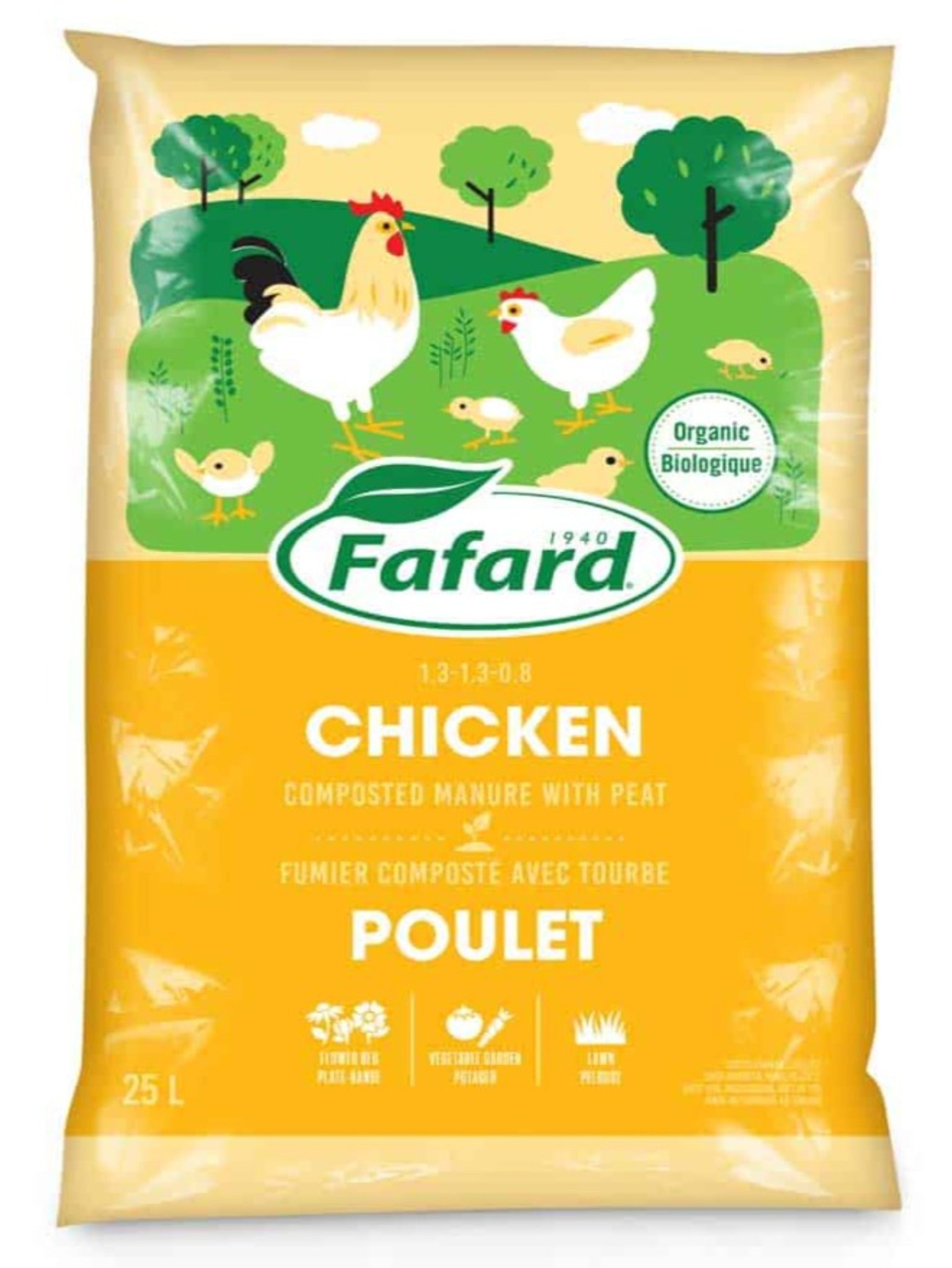 Fafard Fertilo Composted Chicken Manure 25 L - Satellite Garden Centre