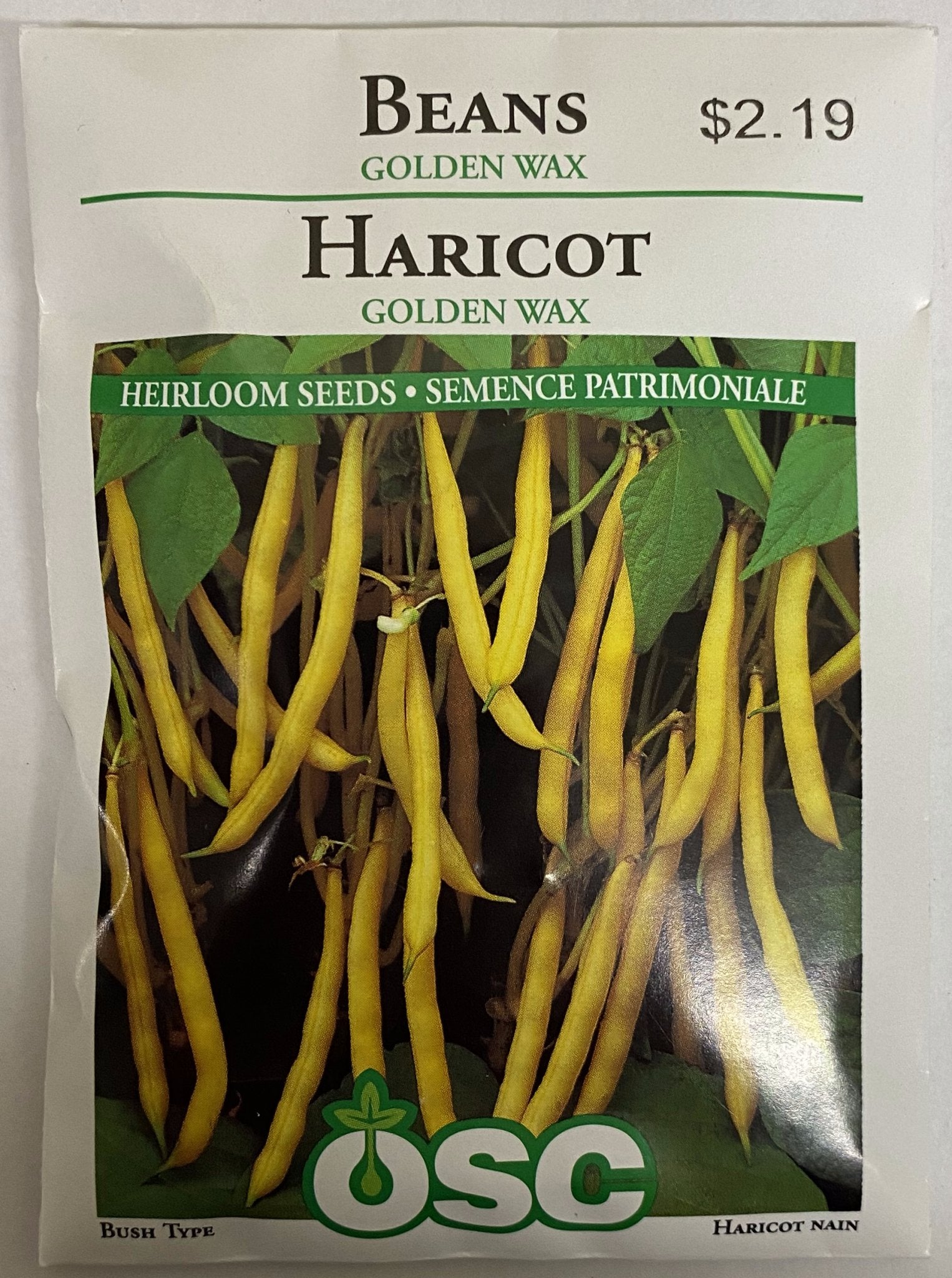 Beans - Golden Wax - Satellite Garden Centre