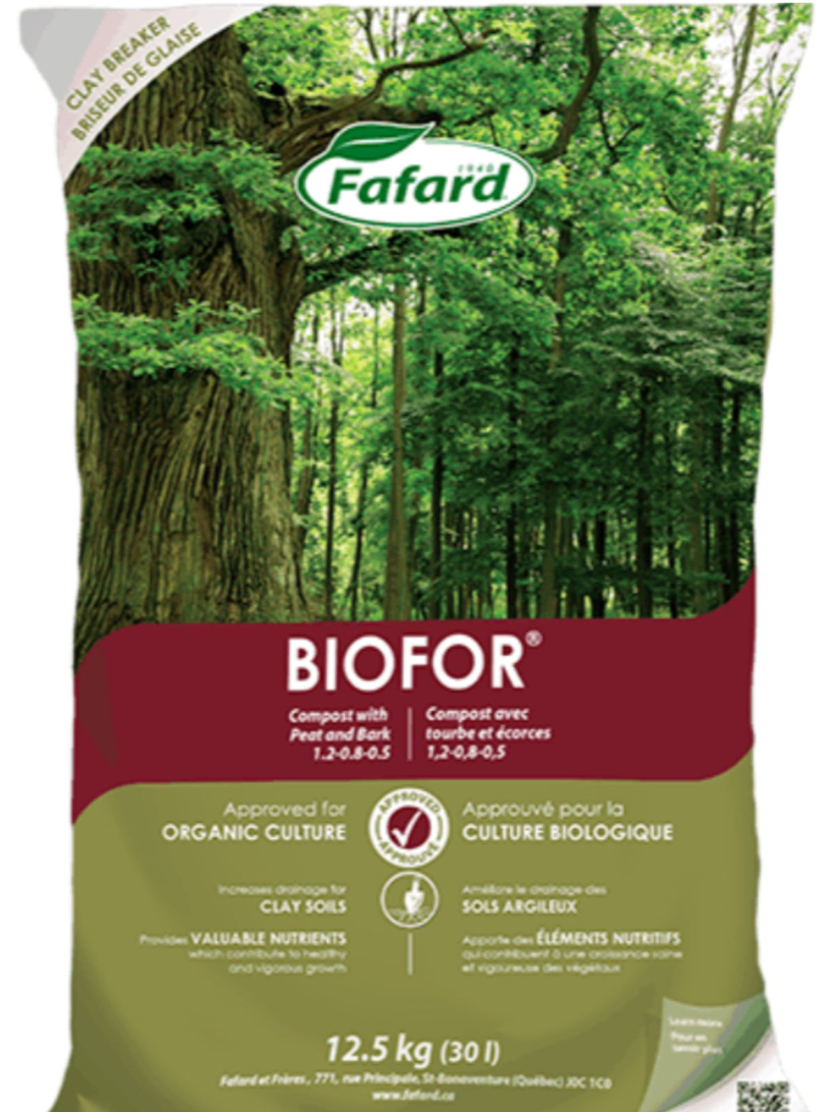Fafard BIOFOR® Compost with Peat and Bark 30L - Satellite Garden Centre ...