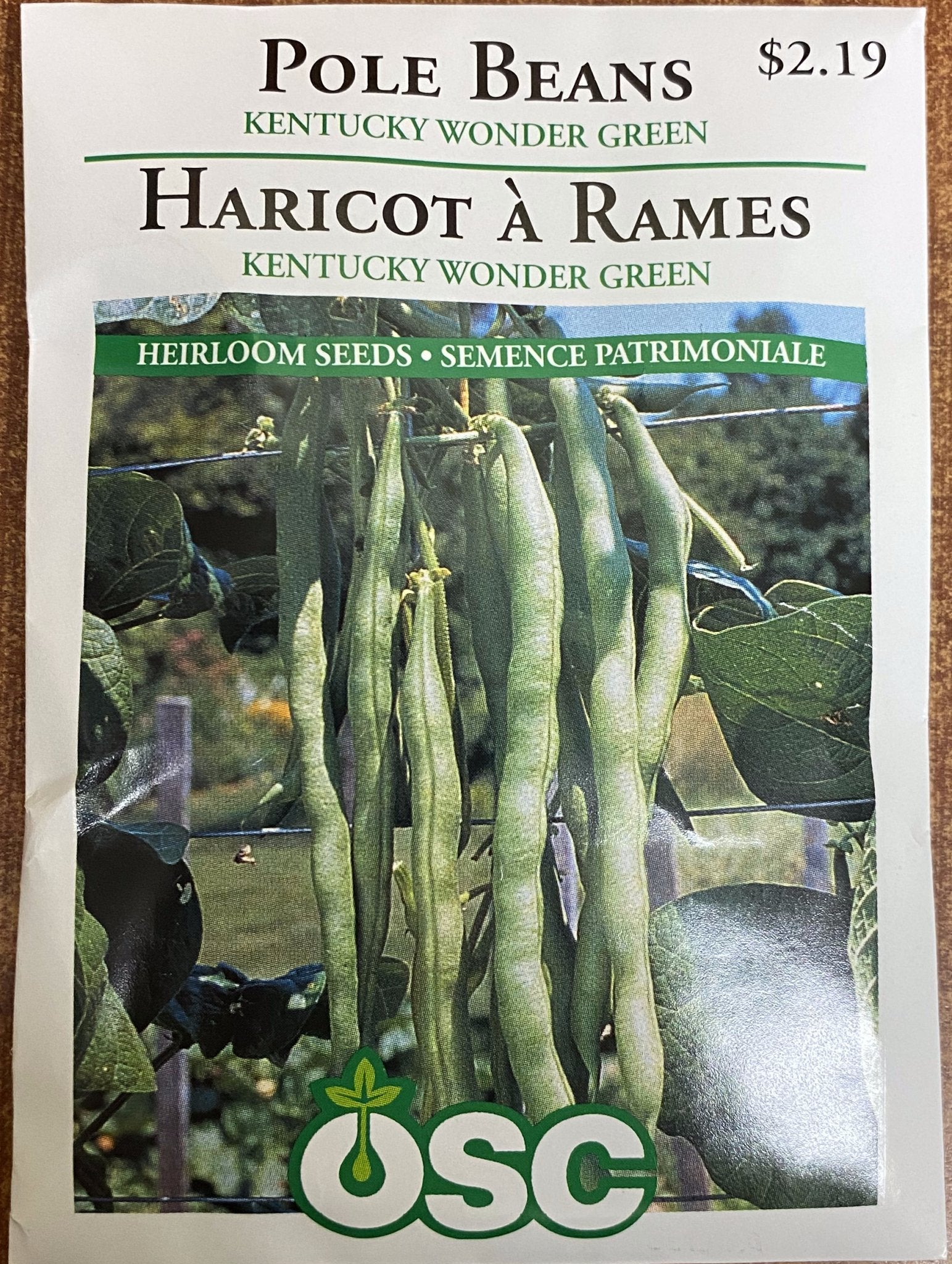 Pole Beans - Kentucy Wonder Green - Satellite Garden Centre