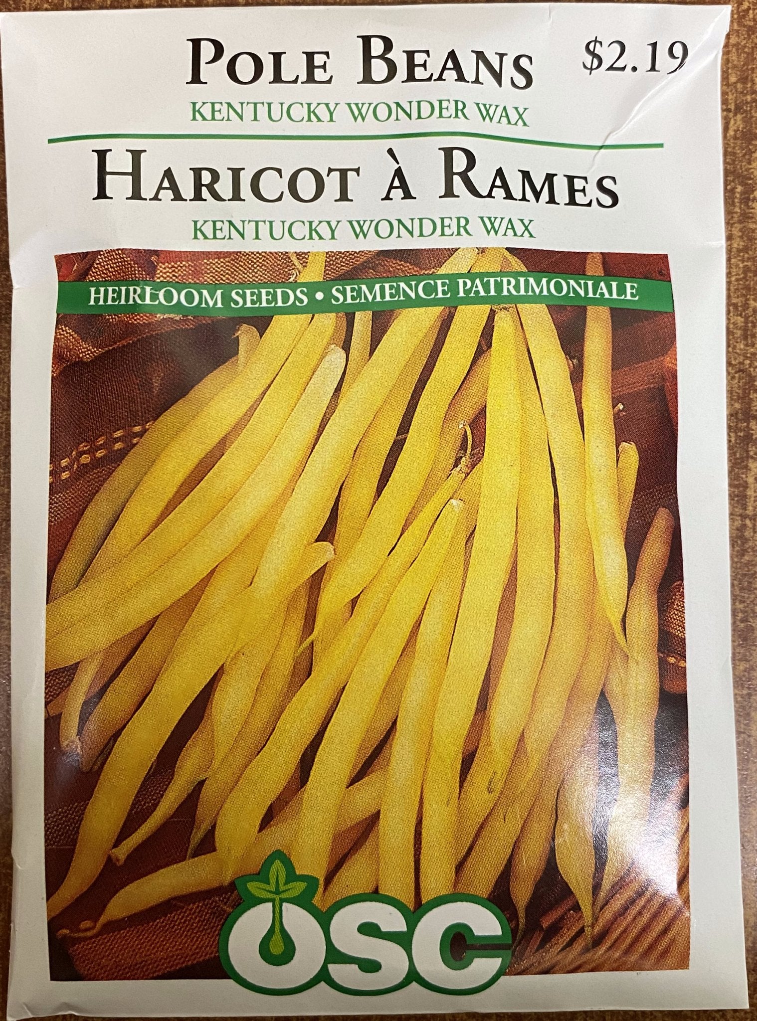 Pole Beans - Kentucy Wonder Wax - Satellite Garden Centre
